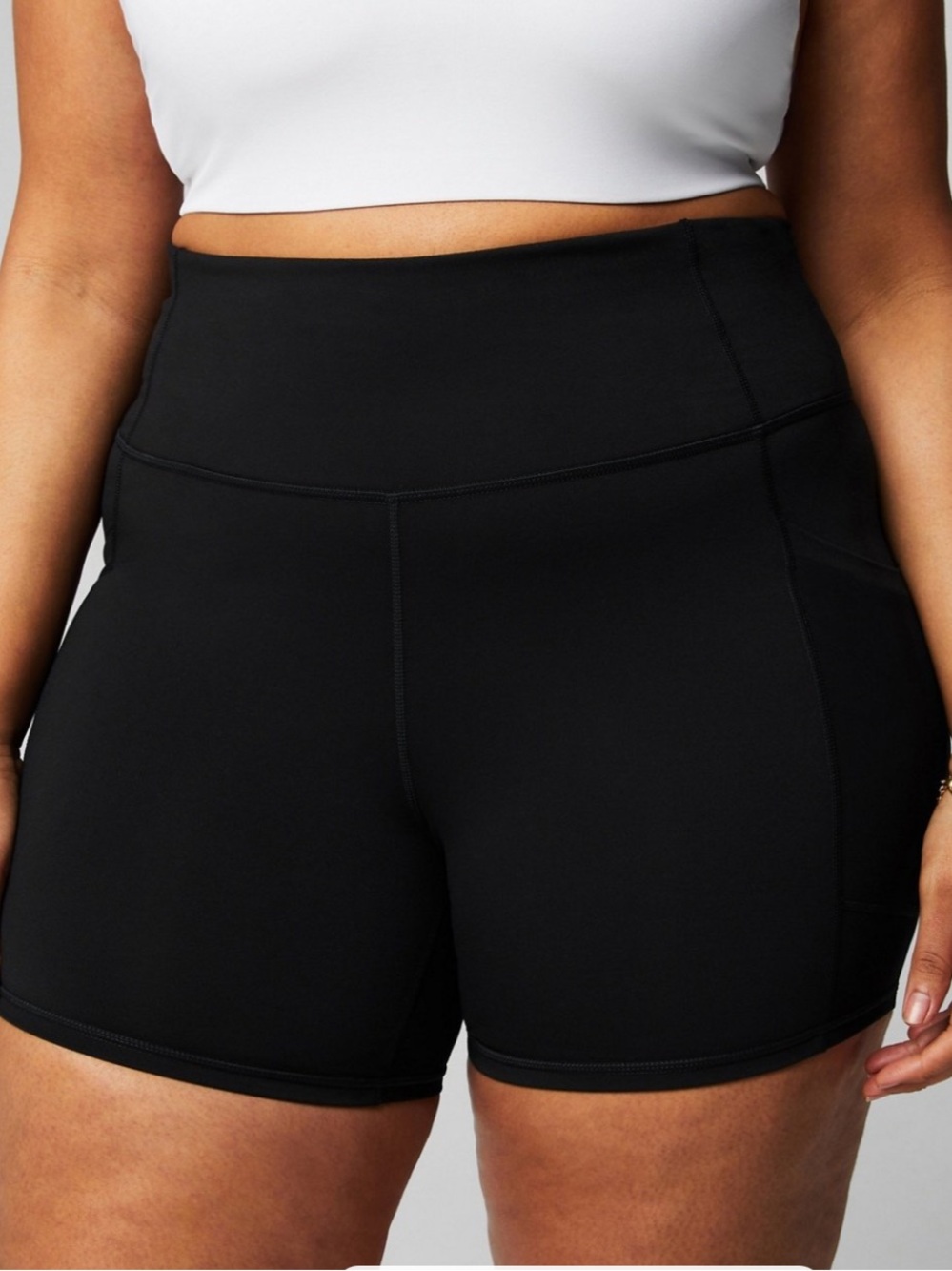 Fabletics Powerhold Black High-Rise Bike Shorts 2X activewear workout yoga gym